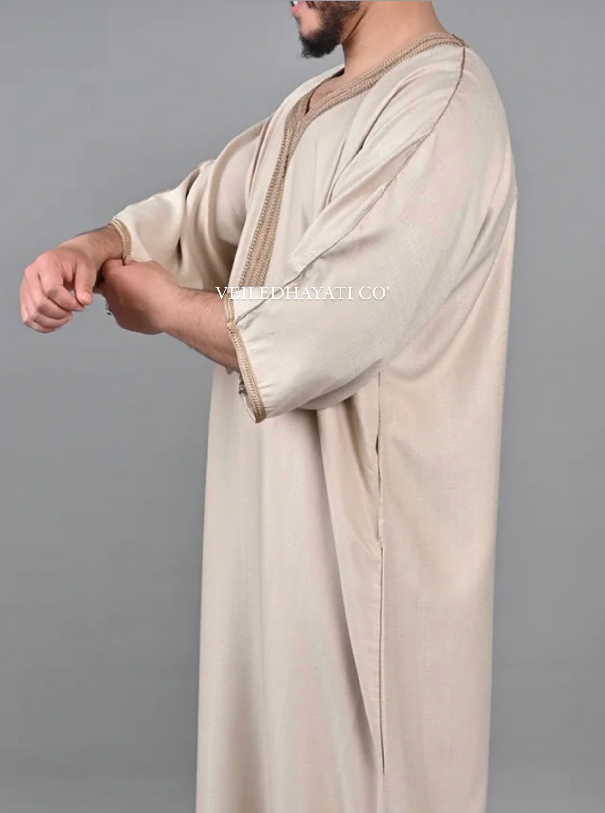 Golden Beige Gandoura - Image 4