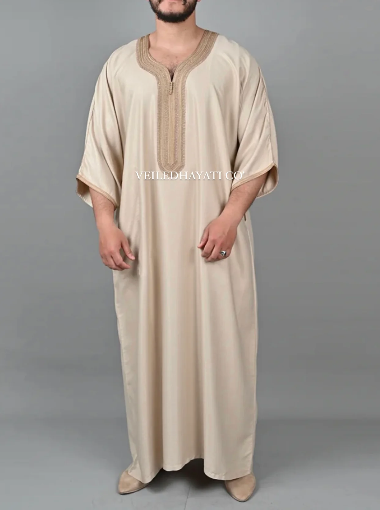 Golden Beige Gandoura - Image 5