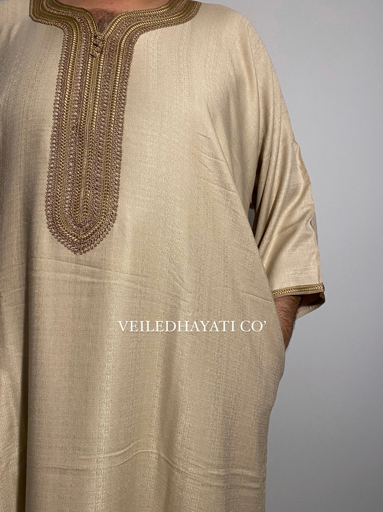 Golden Beige Gandoura - Image 6
