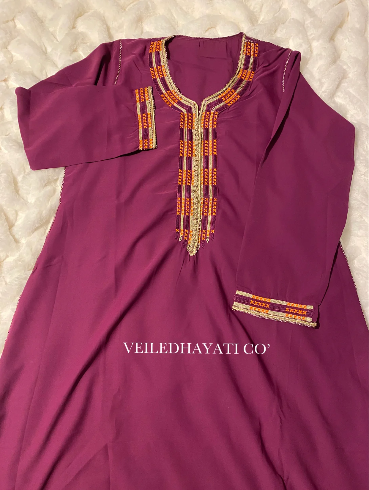Orange Plum Kaftan *hand-stitched* - Image 3
