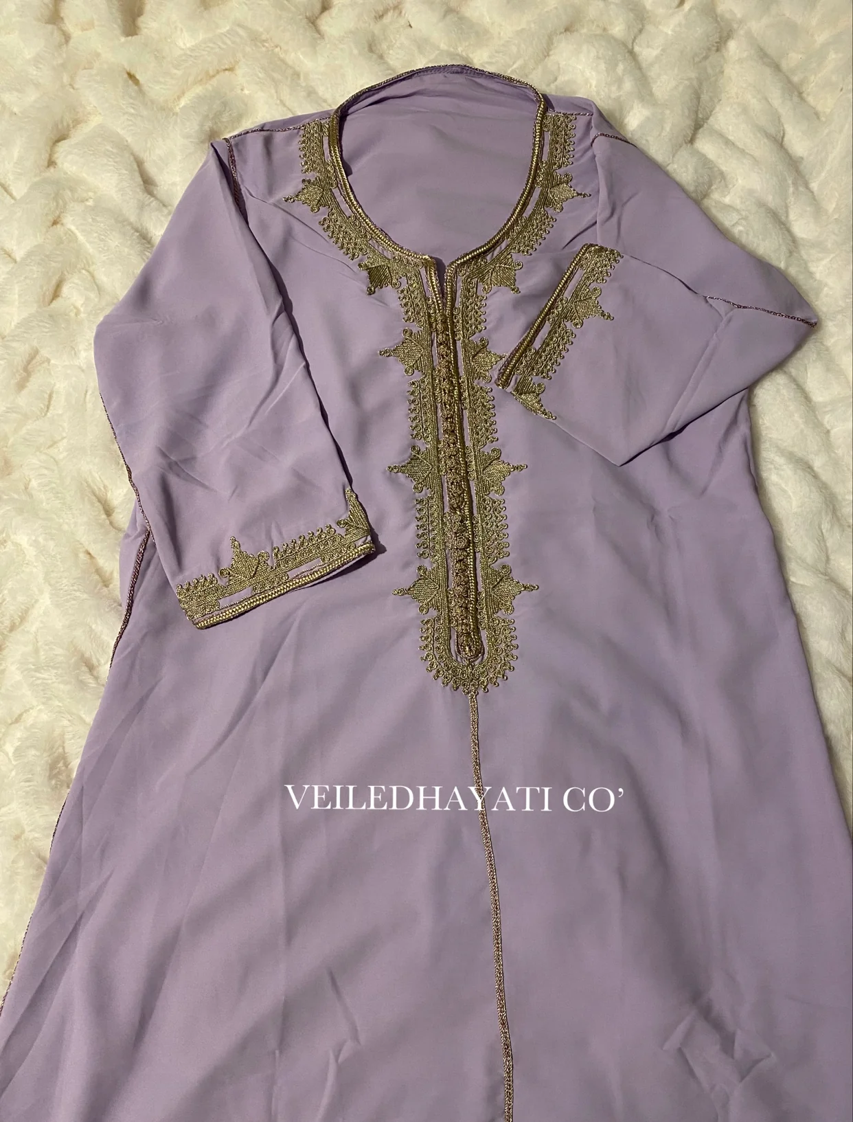 Powdered Lilac Kaftan *hand-stitched* - Image 3