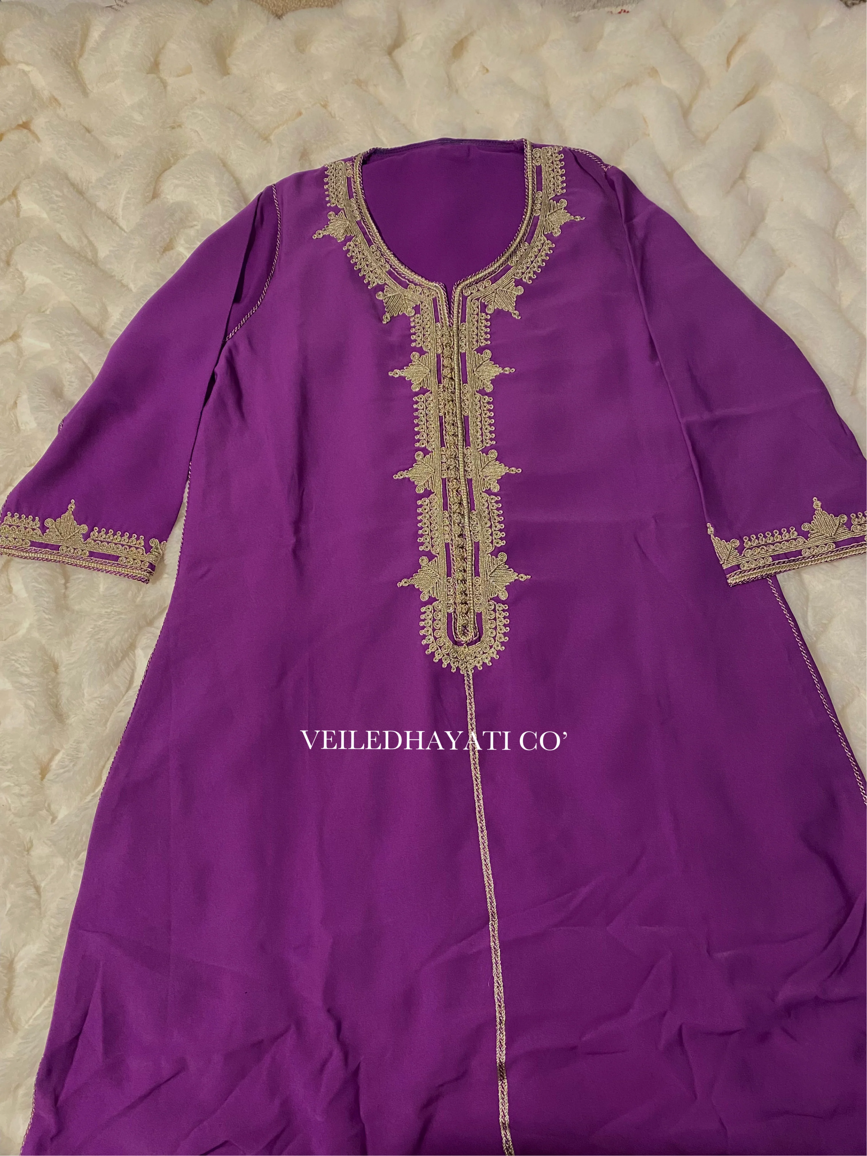 Purple Rose Kaftan *hand-stitched* - Image 4